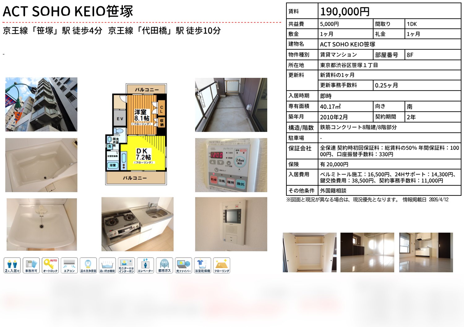 ACT SOHO KEIO笹塚 8F